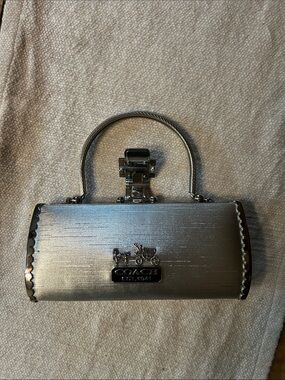 Coach Metallic Silver Mini Top-Handle Bag